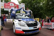 Rallye Český Krumlov: Roman Kresta s Petrem Grossem v cíli Rallye Český Krumlov